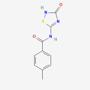 molecular formula C10H9N3O2S B2605234 N-(3-hydroxy-1,2,4-thiadiazol-5-yl)-4-methylbenzenecarboxamide CAS No. 138468-80-1