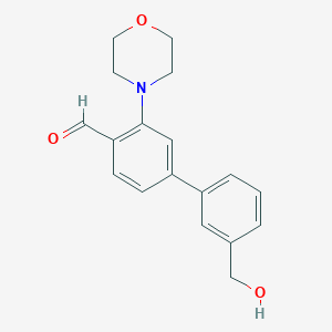 4-[3-(Hydroxymethyl)phenyl]-2-morpholin-4-ylbenzaldehyde