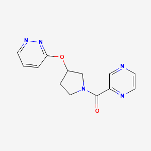 Pyrazin-2-yl(3-(pyridazin-3-yloxy)pyrrolidin-1-yl)methanone