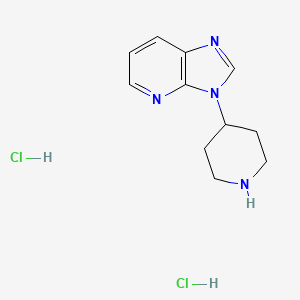 molecular formula C11H16Cl2N4 B2605253 3-Piperidin-4-ylimidazo[4,5-b]pyridine;dihydrochloride CAS No. 2260935-79-1