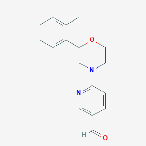 molecular formula C17H18N2O2 B2605264 6-[2-(2-Methylphenyl)morpholin-4-yl]pyridine-3-carbaldehyde CAS No. 2411276-88-3