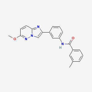 molecular formula C21H18N4O2 B2605275 N-(3-(6-methoxyimidazo[1,2-b]pyridazin-2-yl)phenyl)-3-methylbenzamide CAS No. 955780-62-8