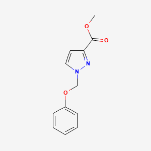 molecular formula C12H12N2O3 B2605276 methyl 1-(phenoxymethyl)-1H-pyrazole-3-carboxylate CAS No. 1003988-74-6
