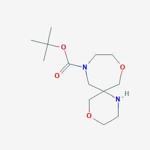 molecular formula C13H24N2O4 B2605288 叔丁基4,11-二氧杂-1,8-二氮杂螺[5.6]十二烷-8-羧酸酯 CAS No. 1251000-86-8