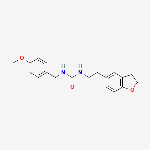 molecular formula C20H24N2O3 B2605318 1-(1-(2,3-Dihydrobenzofuran-5-yl)propan-2-yl)-3-(4-methoxybenzyl)urea CAS No. 2034574-65-5