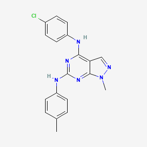 N~4~-(4-chlorophenyl)-1-methyl-N~6~-(4-methylphenyl)-1H-pyrazolo[3,4-d]pyrimidine-4,6-diamine