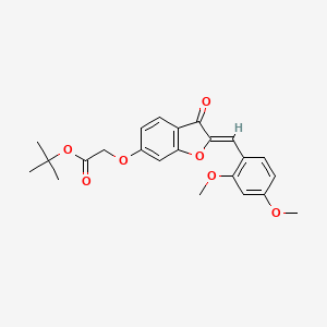 (Z)-tert-butyl 2-((2-(2,4-dimethoxybenzylidene)-3-oxo-2,3-dihydrobenzofuran-6-yl)oxy)acetate