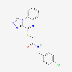 molecular formula C18H14ClN5OS B2605337 2-([1,2,4]triazolo[4,3-a]quinoxalin-4-ylthio)-N-(4-chlorobenzyl)acetamide CAS No. 1359031-20-1