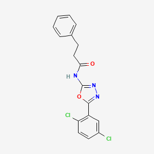 N-[5-(2,5-dichlorophenyl)-1,3,4-oxadiazol-2-yl]-3-phenylpropanamide