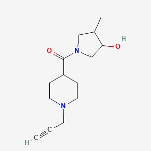 molecular formula C14H22N2O2 B2605342 (3-Hydroxy-4-methylpyrrolidin-1-yl)-(1-prop-2-ynylpiperidin-4-yl)methanone CAS No. 2190310-43-9