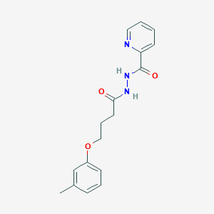 molecular formula C17H19N3O3 B2605365 N'-[4-(3-methylphenoxy)butanoyl]pyridine-2-carbohydrazide CAS No. 853591-11-4
