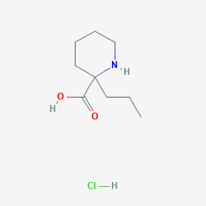 molecular formula C9H18ClNO2 B2605367 2-Propylpiperidine-2-carboxylic acid;hydrochloride CAS No. 2375274-09-0