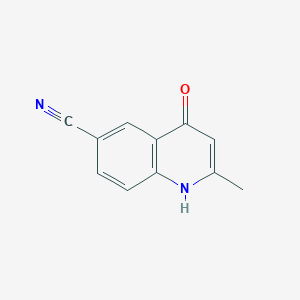molecular formula C11H8N2O B2605372 2-甲基-4-氧代-1,4-二氢-6-喹啉甲腈 CAS No. 123638-03-9