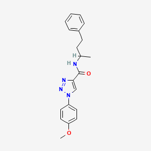 molecular formula C20H22N4O2 B2605374 1-(4-methoxyphenyl)-N-(4-phenylbutan-2-yl)-1H-1,2,3-triazole-4-carboxamide CAS No. 1226459-69-3