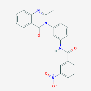 molecular formula C22H16N4O4 B2605379 N-[3-(2-methyl-4-oxoquinazolin-3-yl)phenyl]-3-nitrobenzamide CAS No. 898428-45-0