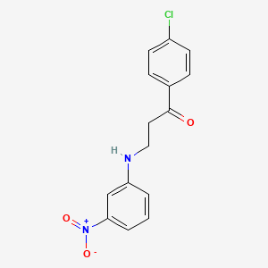 molecular formula C15H13ClN2O3 B2605382 1-(4-Chlorophenyl)-3-(3-nitroanilino)-1-propanone CAS No. 883793-75-7