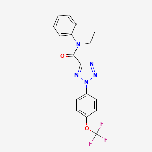 molecular formula C17H14F3N5O2 B2605387 N-ethyl-N-phenyl-2-(4-(trifluoromethoxy)phenyl)-2H-tetrazole-5-carboxamide CAS No. 1396627-02-3