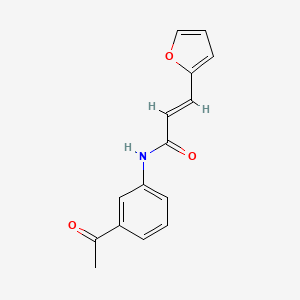 molecular formula C15H13NO3 B2605392 (2E)-N-(3-acetylphenyl)-3-(furan-2-yl)prop-2-enamide CAS No. 468758-81-8