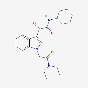 molecular formula C22H29N3O3 B2605397 N-环己基-2-[1-[2-(二乙氨基)-2-氧代乙基]吲哚-3-基]-2-氧代乙酰胺 CAS No. 872848-64-1