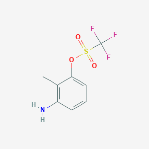 molecular formula C8H8F3NO3S B2605401 3-Amino-2-methylphenyl trifluoromethanesulphonate CAS No. 1820706-98-6