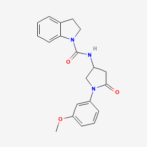 molecular formula C20H21N3O3 B2605402 N-(1-(3-methoxyphenyl)-5-oxopyrrolidin-3-yl)indoline-1-carboxamide CAS No. 894017-88-0
