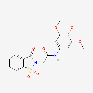 2-(1,1-dioxido-3-oxobenzo[d]isothiazol-2(3H)-yl)-N-(3,4,5-trimethoxyphenyl)acetamide