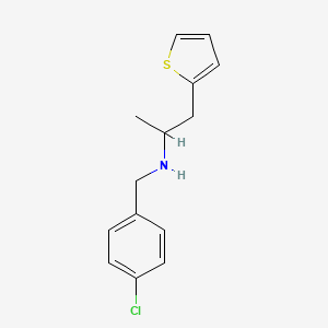 molecular formula C14H16ClNS B2605411 [(4-Chlorophenyl)methyl][1-(thiophen-2-yl)propan-2-yl]amine CAS No. 791601-02-0