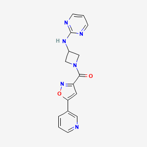 (5-(Pyridin-3-yl)isoxazol-3-yl)(3-(pyrimidin-2-ylamino)azetidin-1-yl)methanone