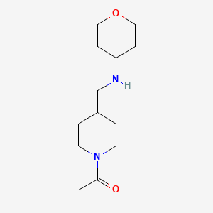 molecular formula C13H24N2O2 B2605414 1-(4-(((tetrahydro-2H-pyran-4-yl)amino)methyl)piperidin-1-yl)ethanone CAS No. 2034429-48-4