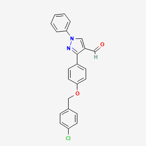 3-(4-[(4-Chlorobenzyl)oxy]phenyl)-1-phenyl-1h-pyrazole-4-carbaldehyde
