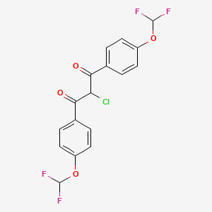 2-Chloro-1,3-bis[4-(difluoromethoxy)phenyl]propane-1,3-dione