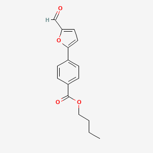 molecular formula C16H16O4 B2605429 Butyl 4-(5-formylfuran-2-yl)benzoate CAS No. 321725-76-2