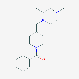 molecular formula C19H35N3O B2605433 Cyclohexyl(4-((2,4-dimethylpiperazin-1-yl)methyl)piperidin-1-yl)methanone CAS No. 1421472-03-8