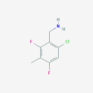 molecular formula C8H8ClF2N B2605437 6-氯-2,4-二氟-3-甲基苄胺 CAS No. 2415751-58-3