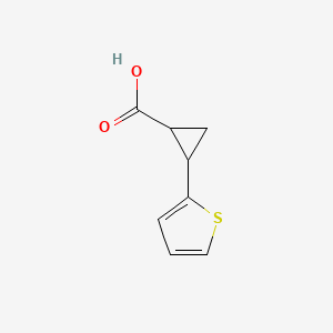 molecular formula C8H8O2S B2605440 2-噻吩-2-基-环丙烷羧酸 CAS No. 90111-23-2