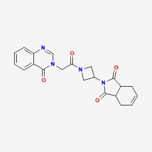 molecular formula C21H20N4O4 B2605447 2-(1-(2-(4-氧代喹唑啉-3(4H)-基)乙酰)氮杂环丁-3-基)-3a,4,7,7a-四氢-1H-异吲哚-1,3(2H)-二酮 CAS No. 2034492-14-1