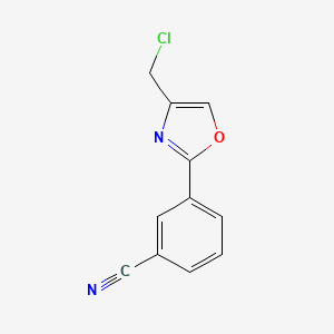 B2605452 3-[4-(Chloromethyl)-1,3-oxazol-2-yl]benzonitrile CAS No. 1126634-12-5