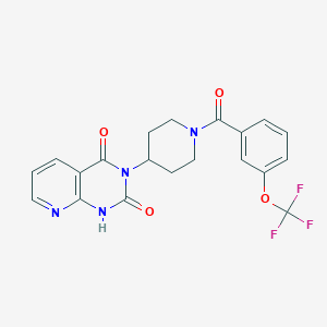 molecular formula C20H17F3N4O4 B2605454 3-(1-(3-(trifluoromethoxy)benzoyl)piperidin-4-yl)pyrido[2,3-d]pyrimidine-2,4(1H,3H)-dione CAS No. 2034520-65-3