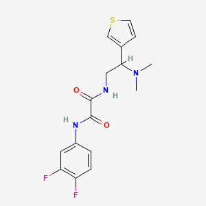 N'-(3,4-difluorophenyl)-N-[2-(dimethylamino)-2-(thiophen-3-yl)ethyl]ethanediamide