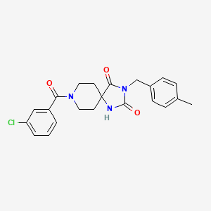 8-(3-Chlorobenzoyl)-3-(4-methylbenzyl)-1,3,8-triazaspiro[4.5]decane-2,4-dione