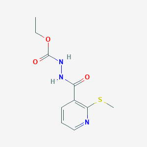 N'-(ethoxycarbonyl)-2-(methylsulfanyl)pyridine-3-carbohydrazide