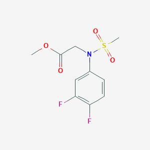 molecular formula C10H11F2NO4S B2605474 2-(3,4-二氟-N-甲基磺酰苯胺基)乙酸甲酯 CAS No. 915902-40-8