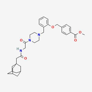 4-[[2-[[4-[[[(Adamantane-1-yl)acetyl]amino]acetyl]piperazine-1-yl]methyl]phenoxy]methyl]benzoic acid methyl ester
