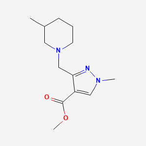 Methyl 1-methyl-3-[(3-methylpiperidin-1-yl)methyl]pyrazole-4-carboxylate