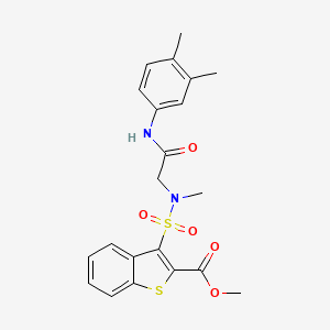 methyl 3-(N-(2-((3,4-dimethylphenyl)amino)-2-oxoethyl)-N-methylsulfamoyl)benzo[b]thiophene-2-carboxylate