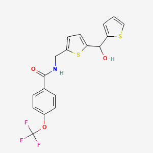 N-((5-(hydroxy(thiophen-2-yl)methyl)thiophen-2-yl)methyl)-4-(trifluoromethoxy)benzamide