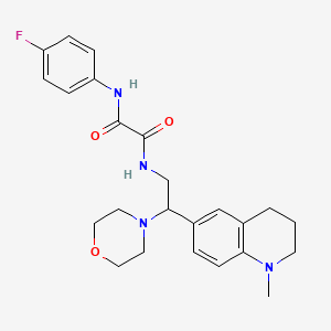 N1-(4-fluorophenyl)-N2-(2-(1-methyl-1,2,3,4-tetrahydroquinolin-6-yl)-2-morpholinoethyl)oxalamide