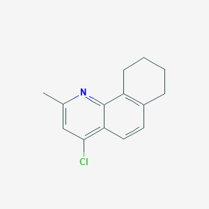 molecular formula C14H14ClN B2605517 4-chloro-2-methyl-7H,8H,9H,10H-cyclohexa[h]quinoline CAS No. 71421-97-1