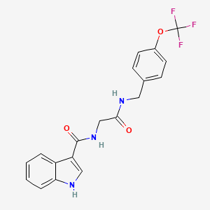 N-(2-oxo-2-((4-(trifluoromethoxy)benzyl)amino)ethyl)-1H-indole-3-carboxamide