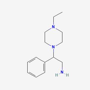 molecular formula C14H23N3 B2605541 2-(4-Ethyl-piperazin-1-YL)-2-phenyl-ethylamine CAS No. 889939-71-3